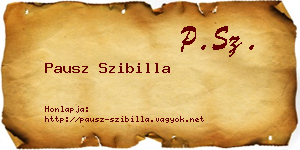Pausz Szibilla névjegykártya